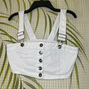 Kendall & Kylie white Overall crop top Size S